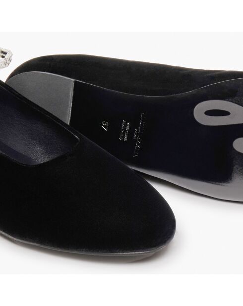 Ballerines en Velour Beaune noires