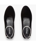 Ballerines en Velour Beaune noires
