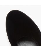 Ballerines en Velour Beaune noires