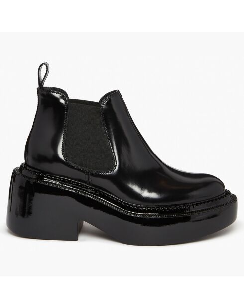 Chelsea boots en Cuir Montresor noires - Talon 6 cm