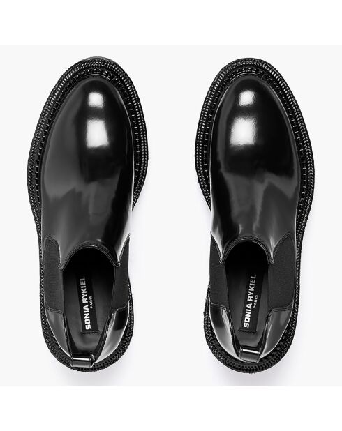 Chelsea boots en Cuir Montresor noires - Talon 6 cm
