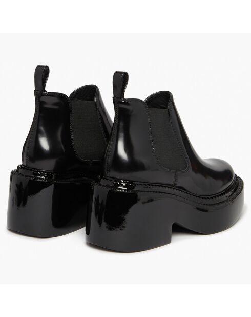 Chelsea boots en Cuir Montresor noires - Talon 6 cm