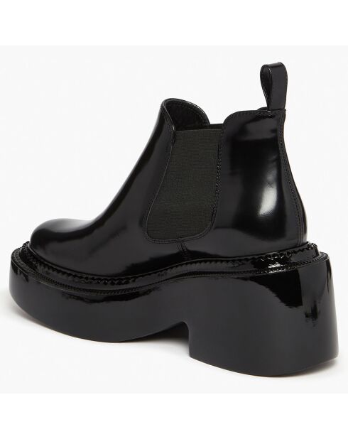 Chelsea boots en Cuir Montresor noires - Talon 6 cm