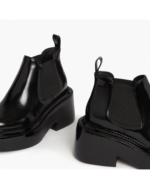 Chelsea boots en Cuir Montresor noires - Talon 6 cm