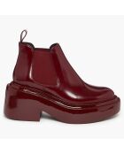 Chelsea boots en Cuir Montresor bordeaux - Talon 6 cm