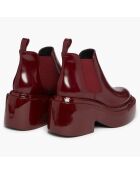 Chelsea boots en Cuir Montresor bordeaux - Talon 6 cm