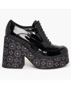 Richelieus en Cuir Anvillar noirs - Talon 11 cm