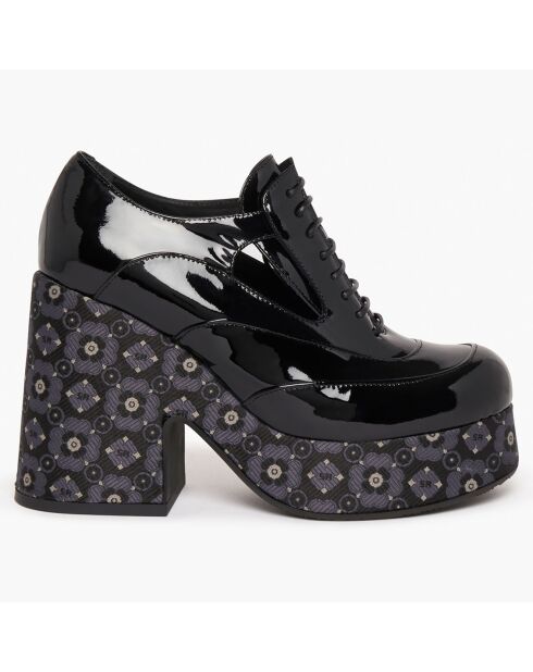 Richelieus en Cuir Anvillar noirs - Talon 11 cm