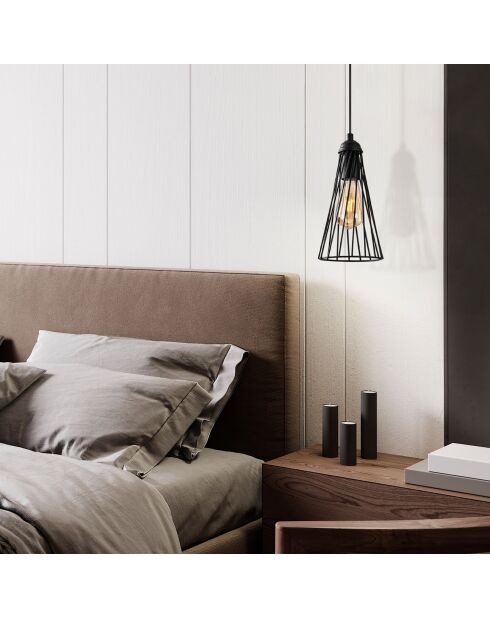 Suspension Gridus noire - 14x14x124 cm