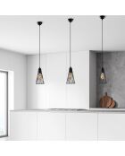 Suspension Gridus noire - 14x14x124 cm