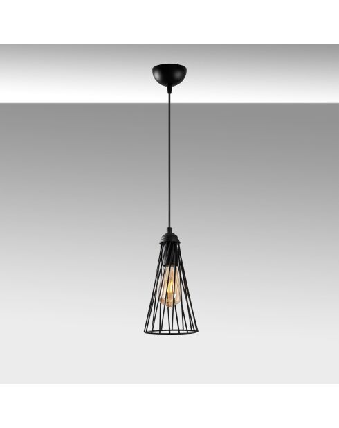 Suspension Gridus noire - 14x14x124 cm
