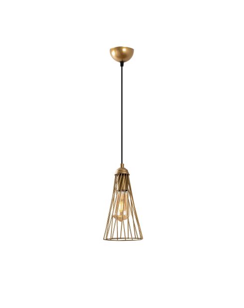 Suspension Gridus dorée - 14x14x124 cm