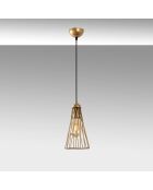 Suspension Gridus dorée - 14x14x124 cm