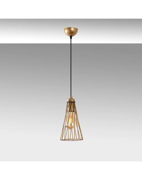 Suspension Gridus dorée - 14x14x124 cm