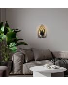 Applique murale Leaf noire - 20x30x8 cm