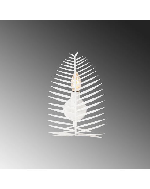 Lampada da parete Leaf bianca - 20x30x8 cm