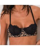 Soutien-gorge paddé Cast noir/beige