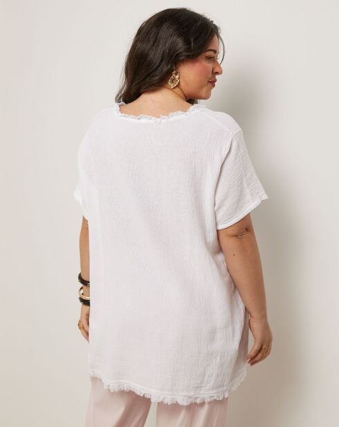 Top Zipo blanc