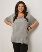 Top Zipo gris