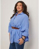 Chemise 100% Lin Senda indigo