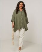 Chemise 100% Lin Senda kaki