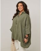 Chemise 100% Lin Senda kaki