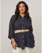 Chemise 100% Lin Senda marine