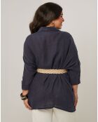 Chemise 100% Lin Senda marine