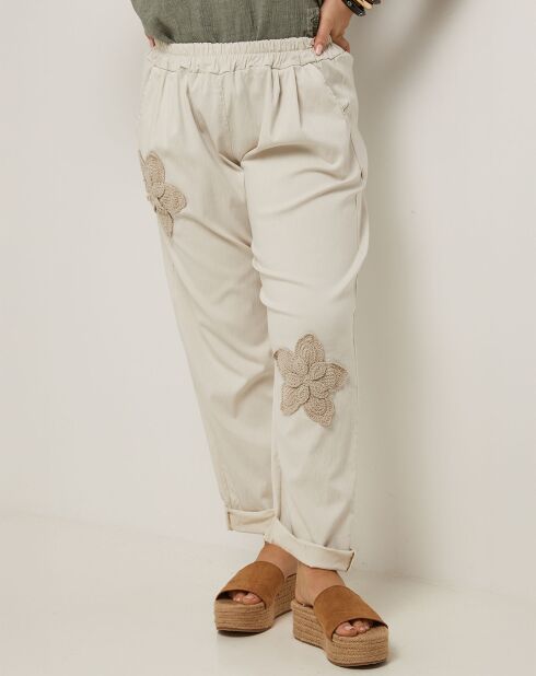 Pantaloni beige Albane