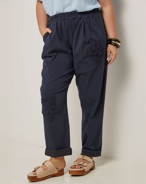 Marineblauwe broek Albane