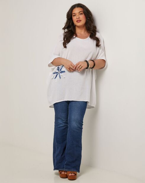 Top en Coton & Lin Catherine blanc