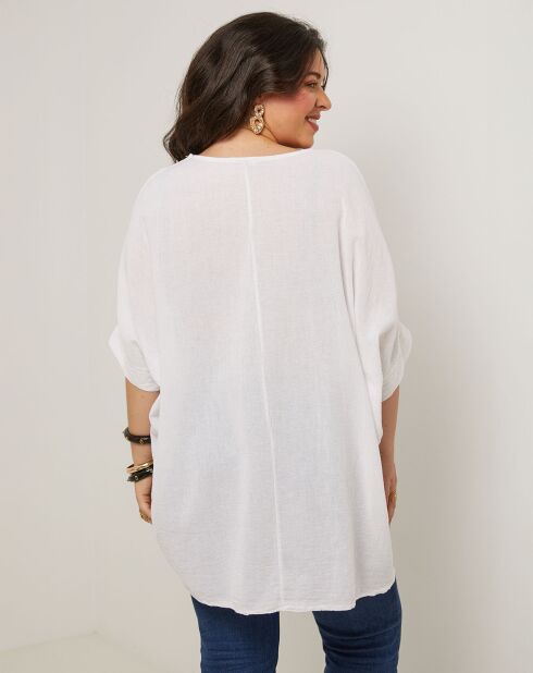 Top en Coton & Lin Catherine blanc