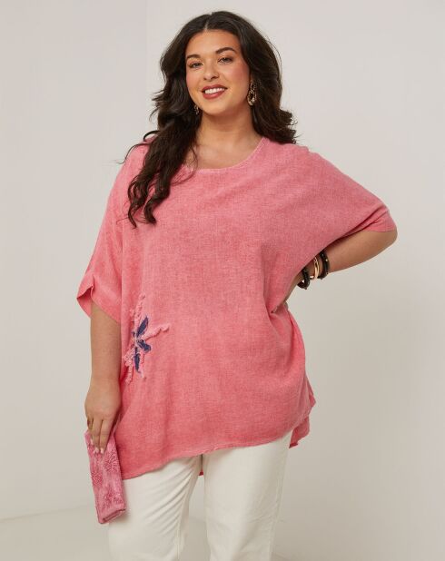 Top en Coton & Lin Catherine corail
