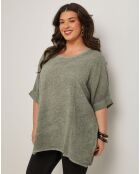 Top en Coton & Lin Catherine kaki