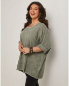 Top en Coton & Lin Catherine kaki
