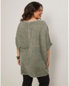 Top en Coton & Lin Catherine kaki