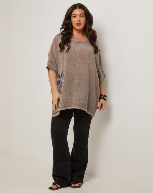 Top en Coton & Lin Catherine taupe