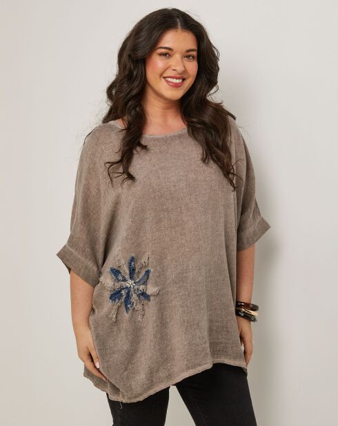 Top en Coton & Lin Catherine taupe