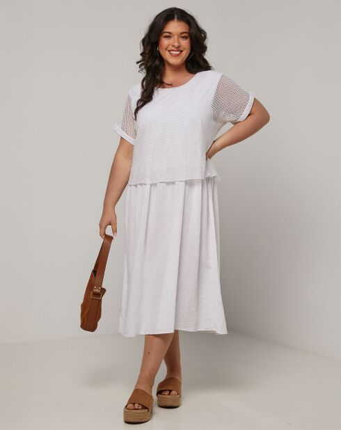 Robe en Coton & Lin Zoe blanche