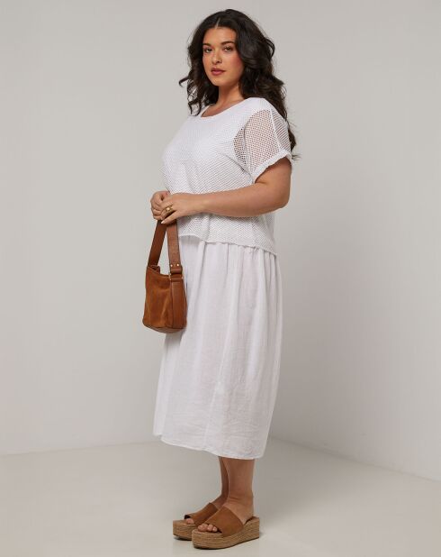 Robe en Coton & Lin Zoe blanche