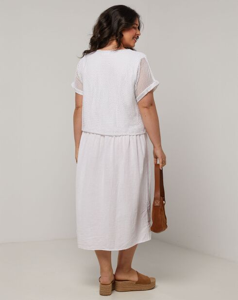 Robe en Coton & Lin Zoe blanche