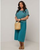 Robe en Coton & Lin Zoe emeraude