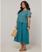 Robe en Coton & Lin Zoe emeraude