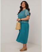 Robe en Coton & Lin Zoe emeraude