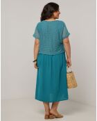 Robe en Coton & Lin Zoe emeraude