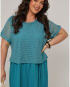 Robe en Coton & Lin Zoe emeraude