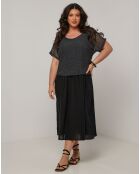 Robe en Coton & Lin Zoe noire