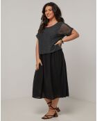 Robe en Coton & Lin Zoe noire
