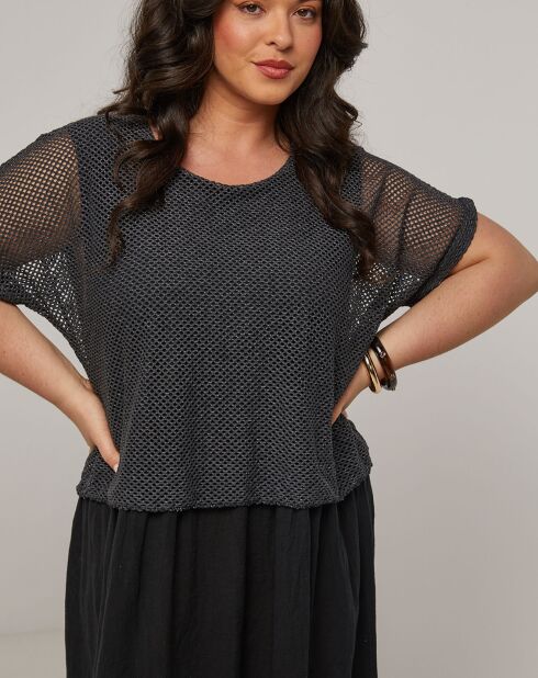 Robe en Coton & Lin Zoe noire
