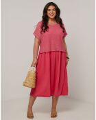 Robe en Coton & Lin Zoe rose